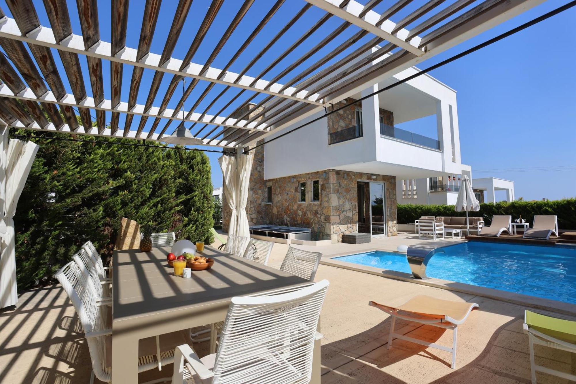 Villa Douglas - Private Pool, Bbq, 4Bdrms, View Pefkochori Dış mekan fotoğraf