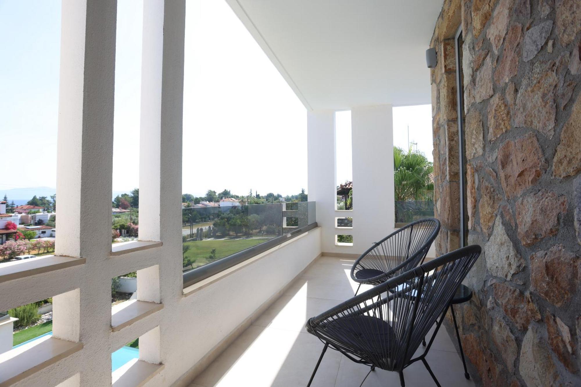 Villa Douglas - Private Pool, Bbq, 4Bdrms, View Pefkochori Dış mekan fotoğraf